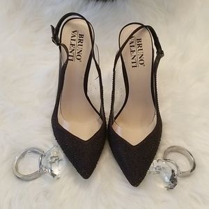 Bruno Valenti Black Sparkle Shoe